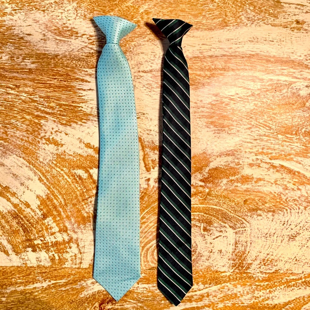 2 Boy’s Clip on Ties
